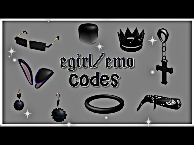 Roblox Aesthetic E Girl Baddie Gothic Emo Accessories Codes دیدئو Dideo - white aesthetic headband roblox code