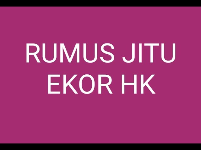 47+ Rumus Hk Ekor Jitu Background