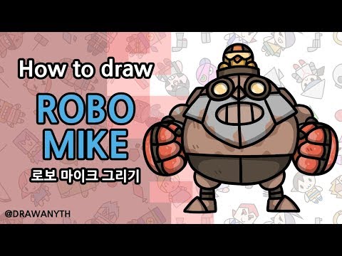How To Draw Robo Mike Brawl Stars New Skin دیدئو Dideo - brawl stars sandy çizimi kolay