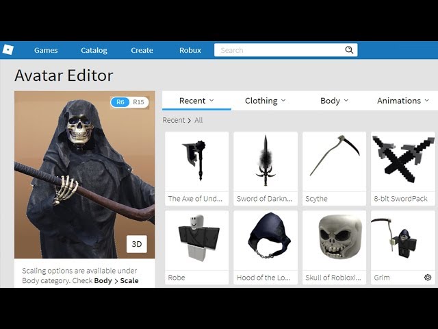 Making The Grim Reaper A Roblox Account دیدئو Dideo - the dark reaper outfit roblox